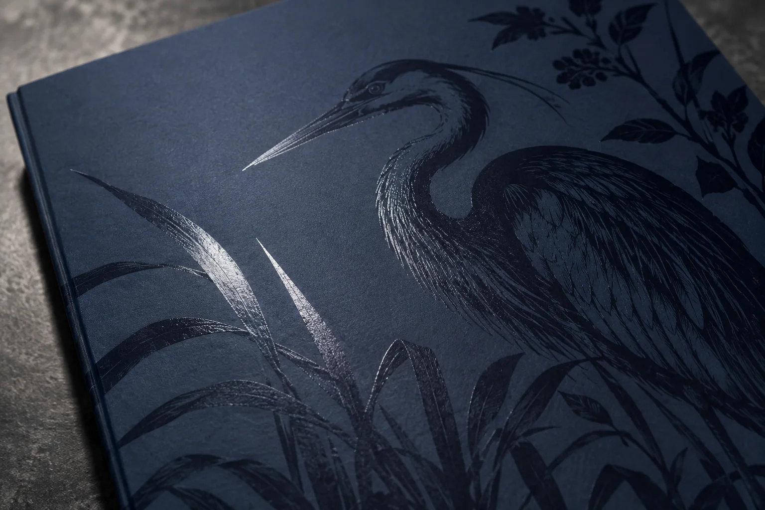 Spot UV varnish creating glossy geometric shapes against a matte background